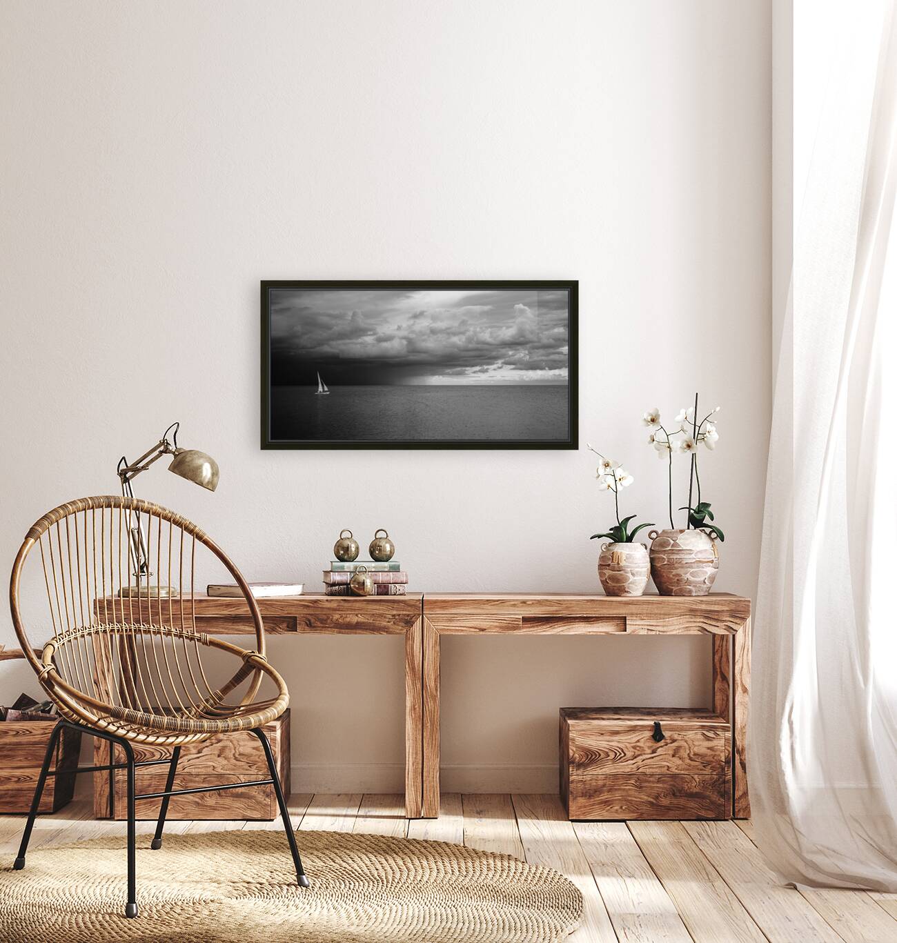 Sailing Beyond the Storms Embrace Reproduction