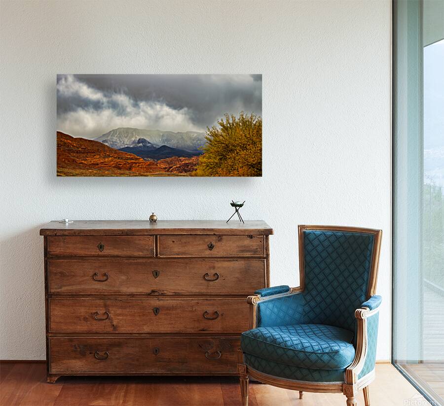 Desert Mountain Storm Light Reproduction