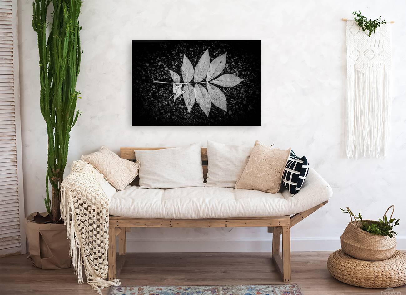 Autumns Solitude: Single Leaf Portrait Reproduction