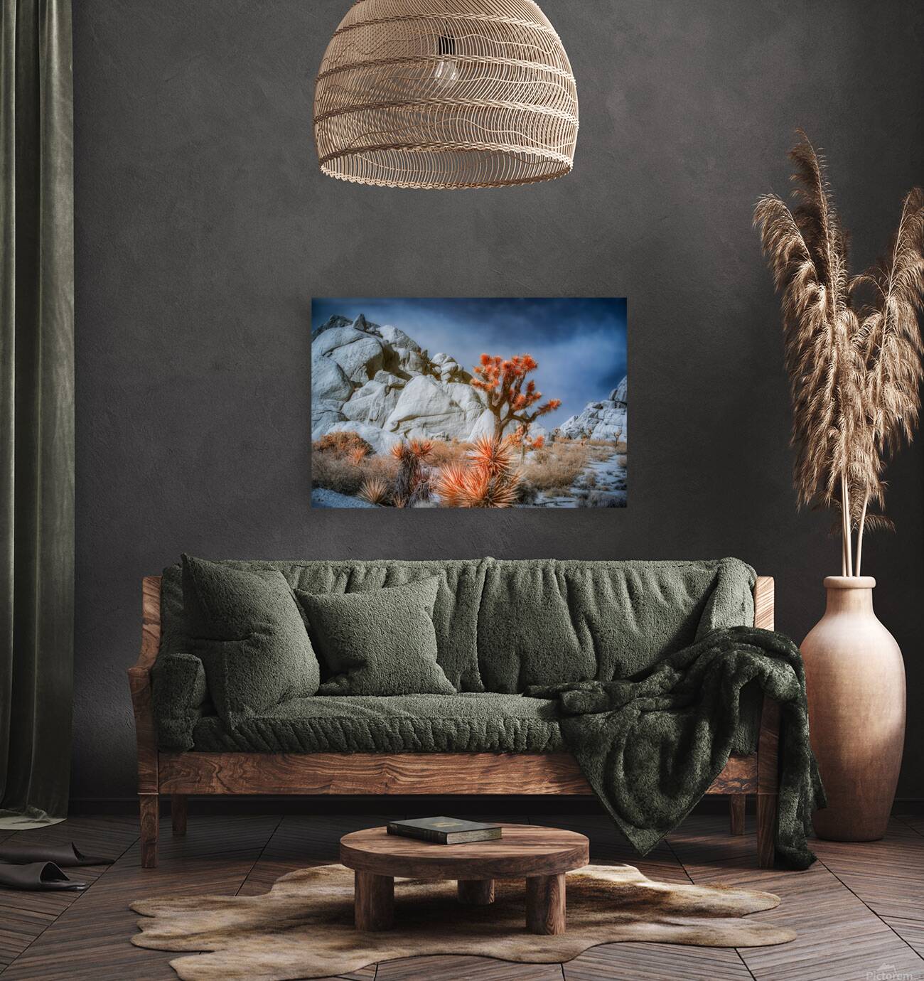 Desert Canvas of Fire and Stone Reproduction