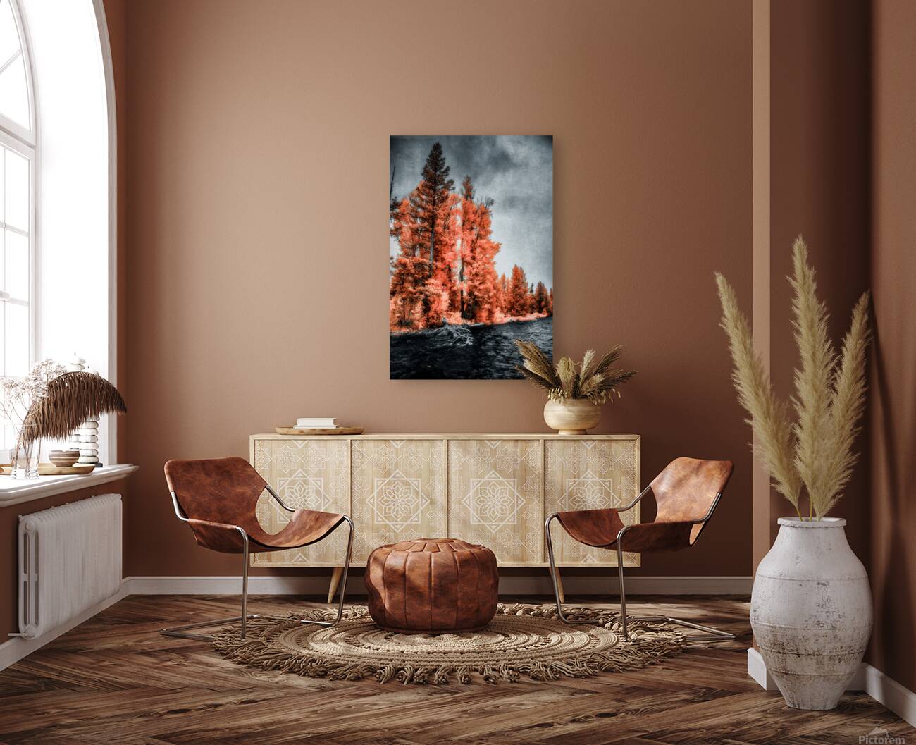 Lakeside Autumn Blaze   Infrared Fire Reproduction