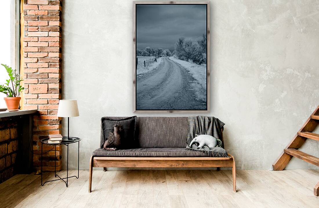 Solitary Trails: Wyoming Farm Lane Wanderlust Reproduction