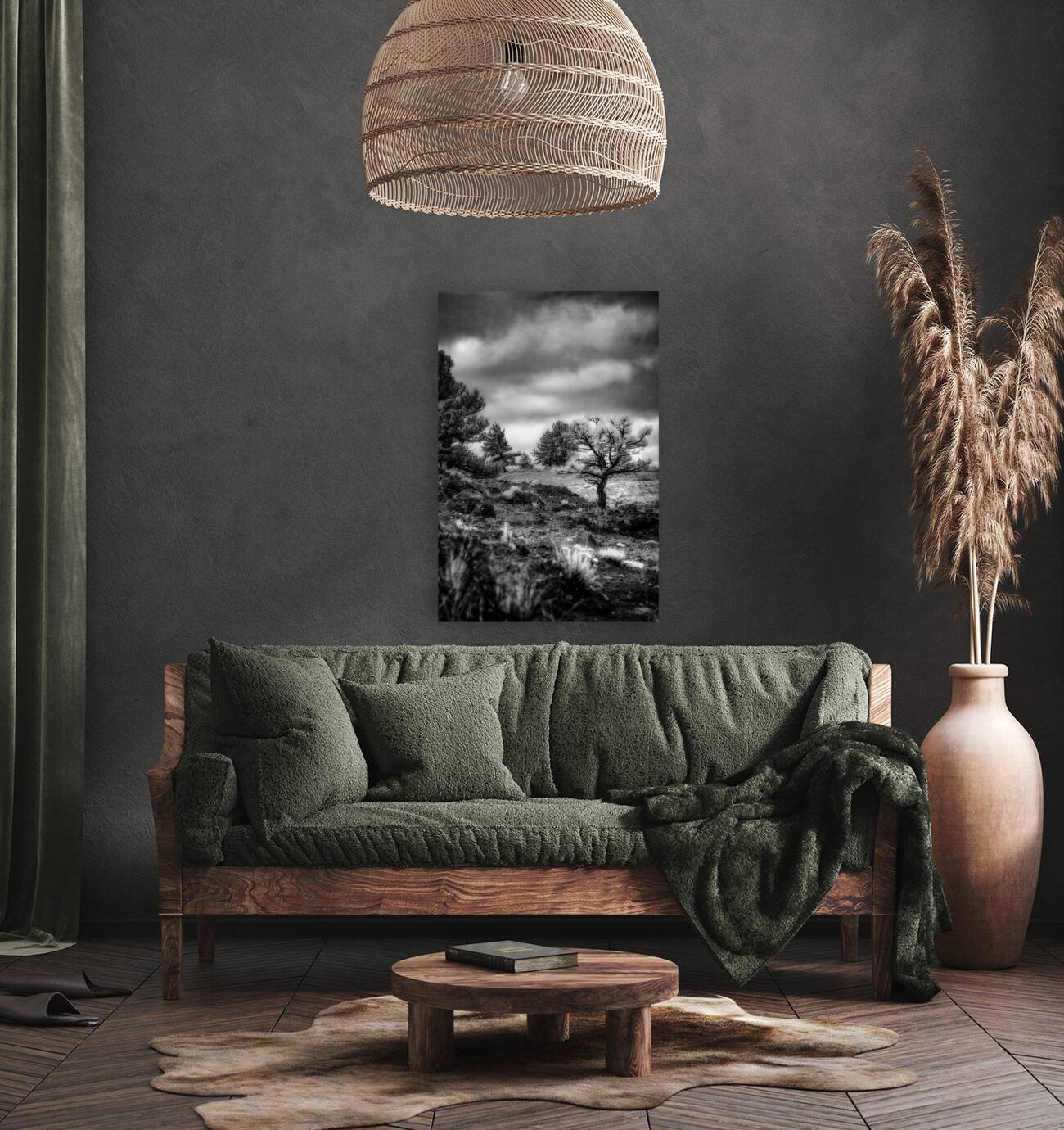 Solitude Unveiled: A Mystical Wyoming Lone Tree at Guernsey State Park Reproduction