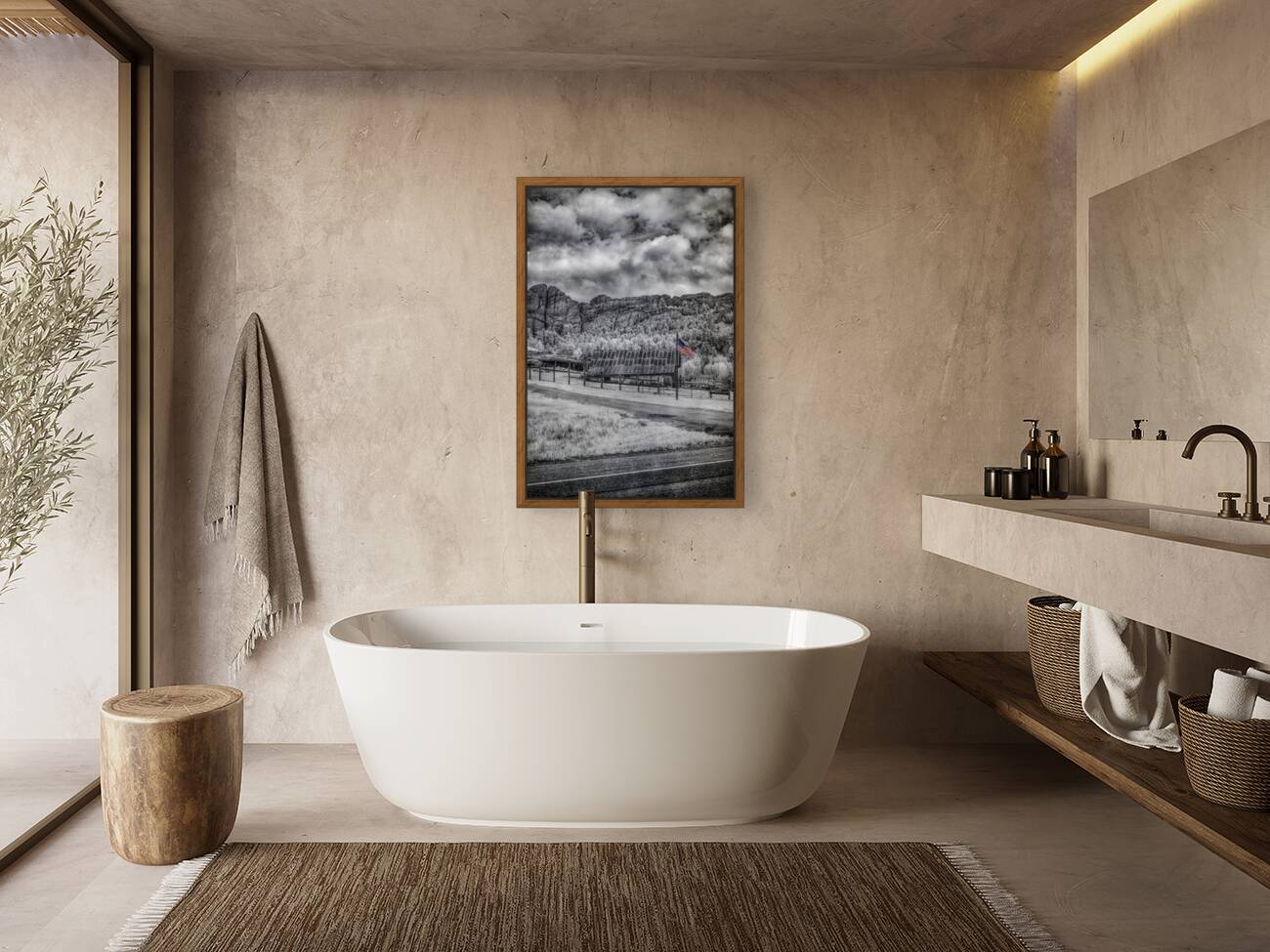 Rural American Ranch Scene Reproduction