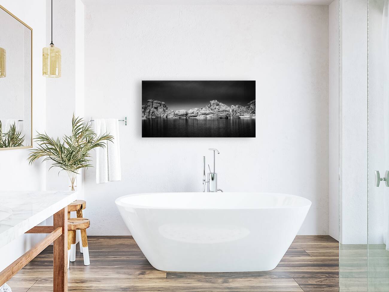 Mystical Moments: Sylvan Lake Infrared Rocks Reproduction