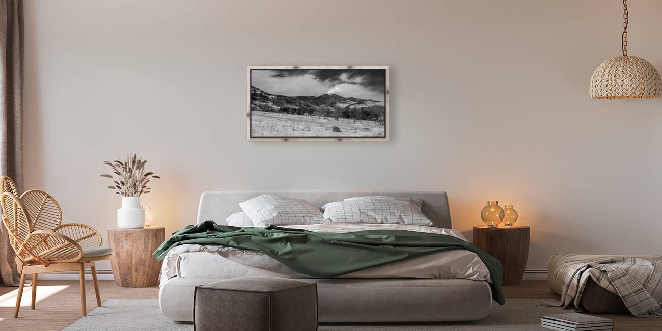 Chautauqua Chronicles: Exploring Chautauqua Flatirons in Monochrome Reproduction