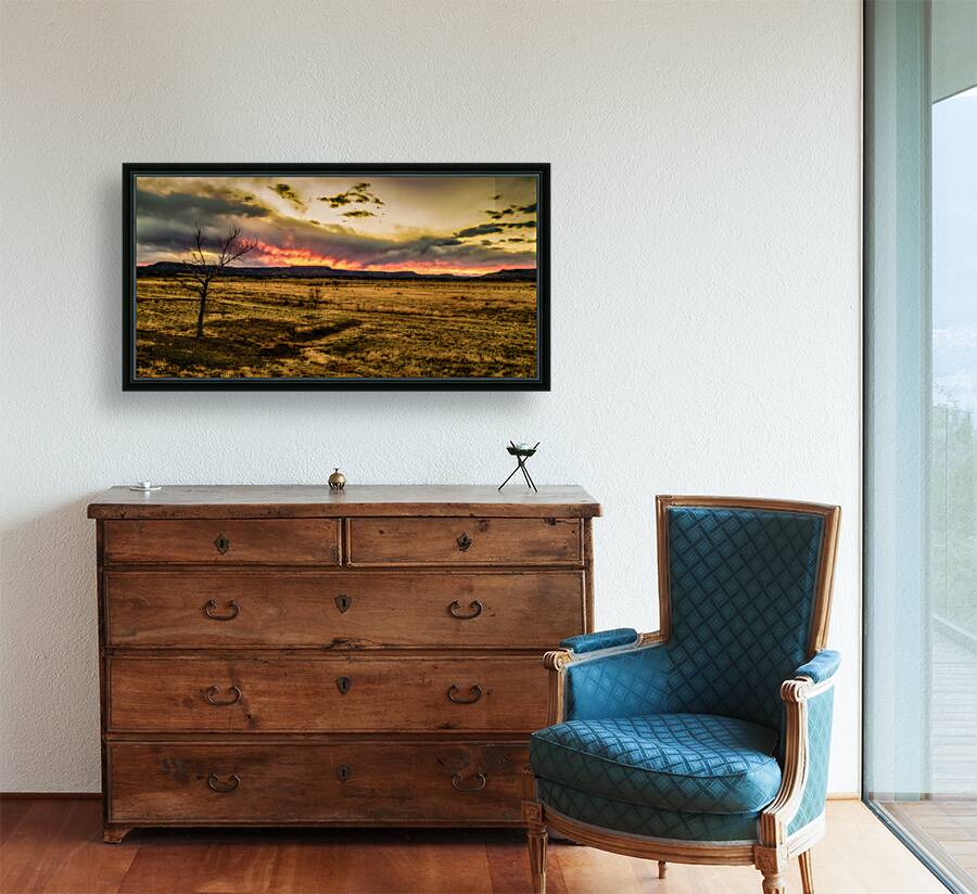 Luminescent Horizons: Twilights Embrace in Cold Beer New Mexico Reproduction