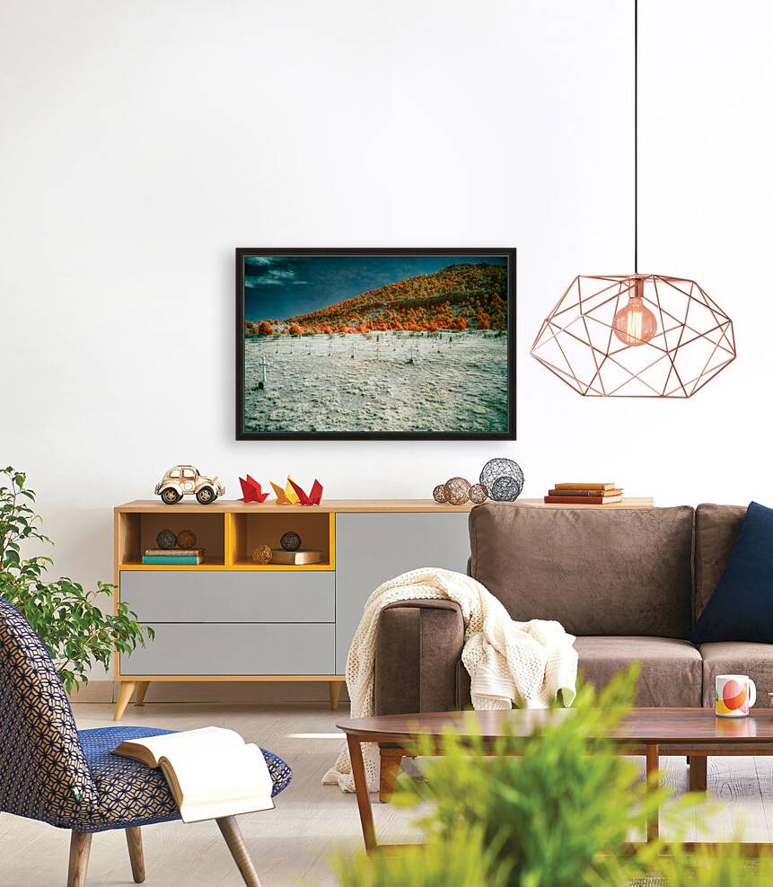 Gravestones Under a Fiery Canopy Reproduction