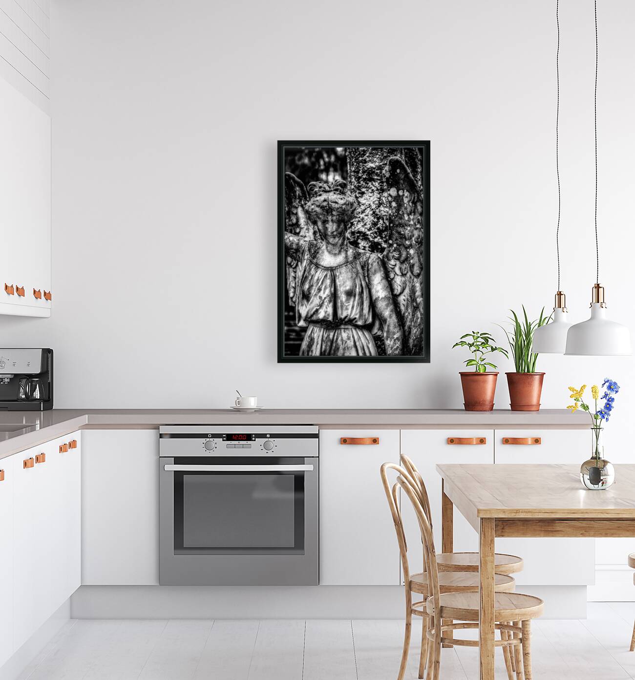 Silent Sorrow: Unveiling the Grieving Guardian at Oak Grove Cemetery Reproduction