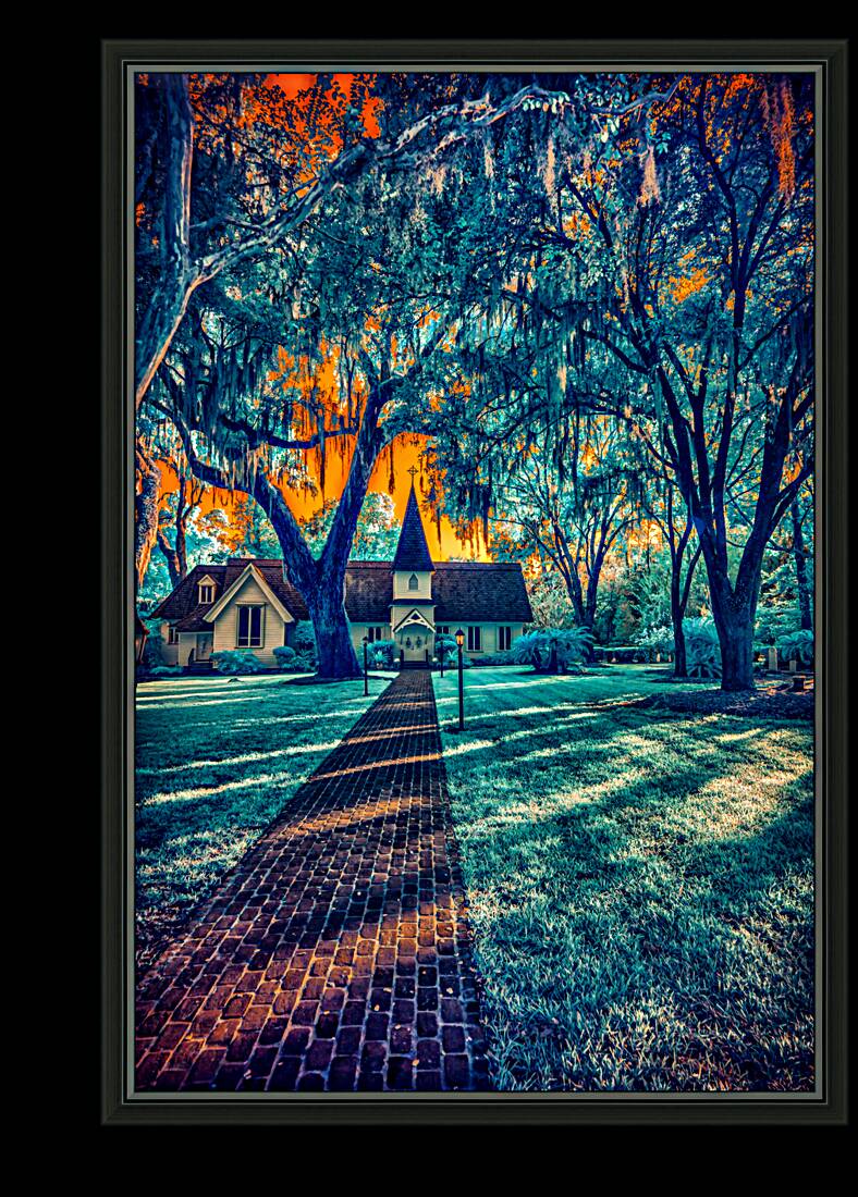 Spiritual Splendor: Blue Church Reproduction