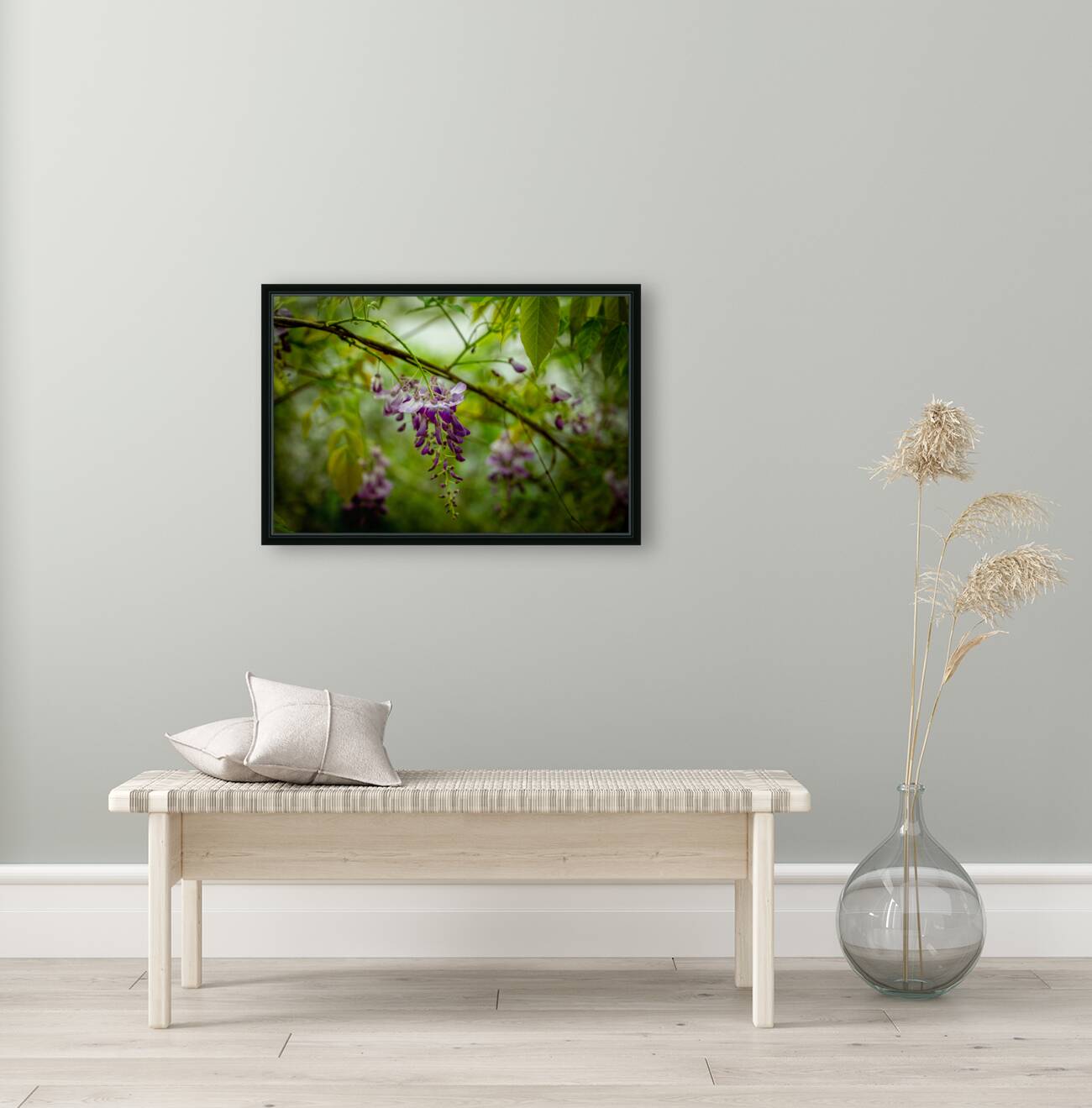 Purple Flowers Hanging Down Reproduction