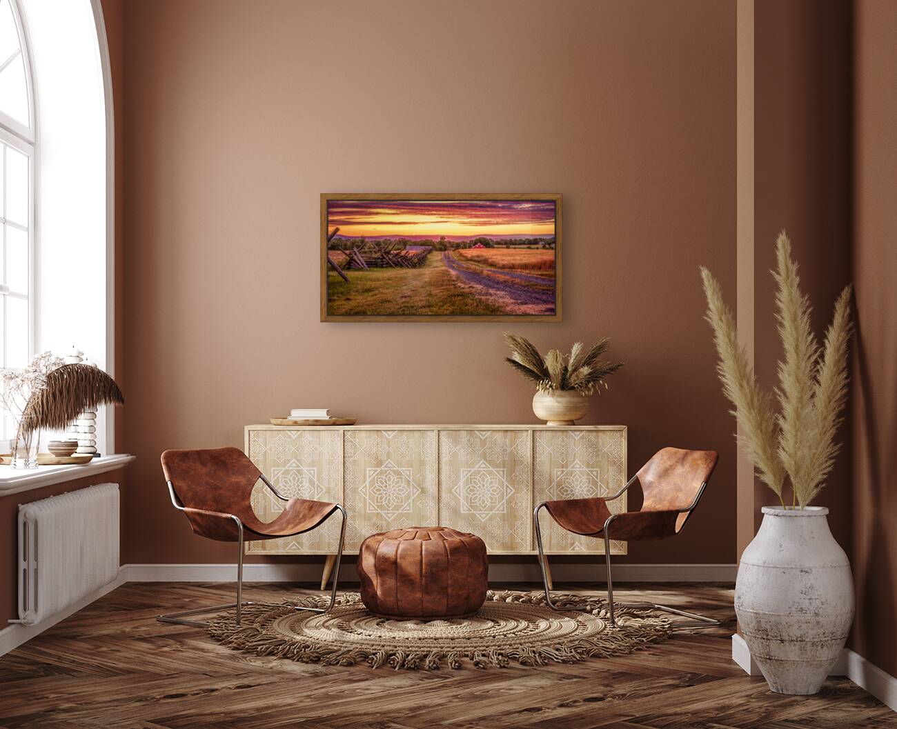 Sunset on the Farm Reproduction