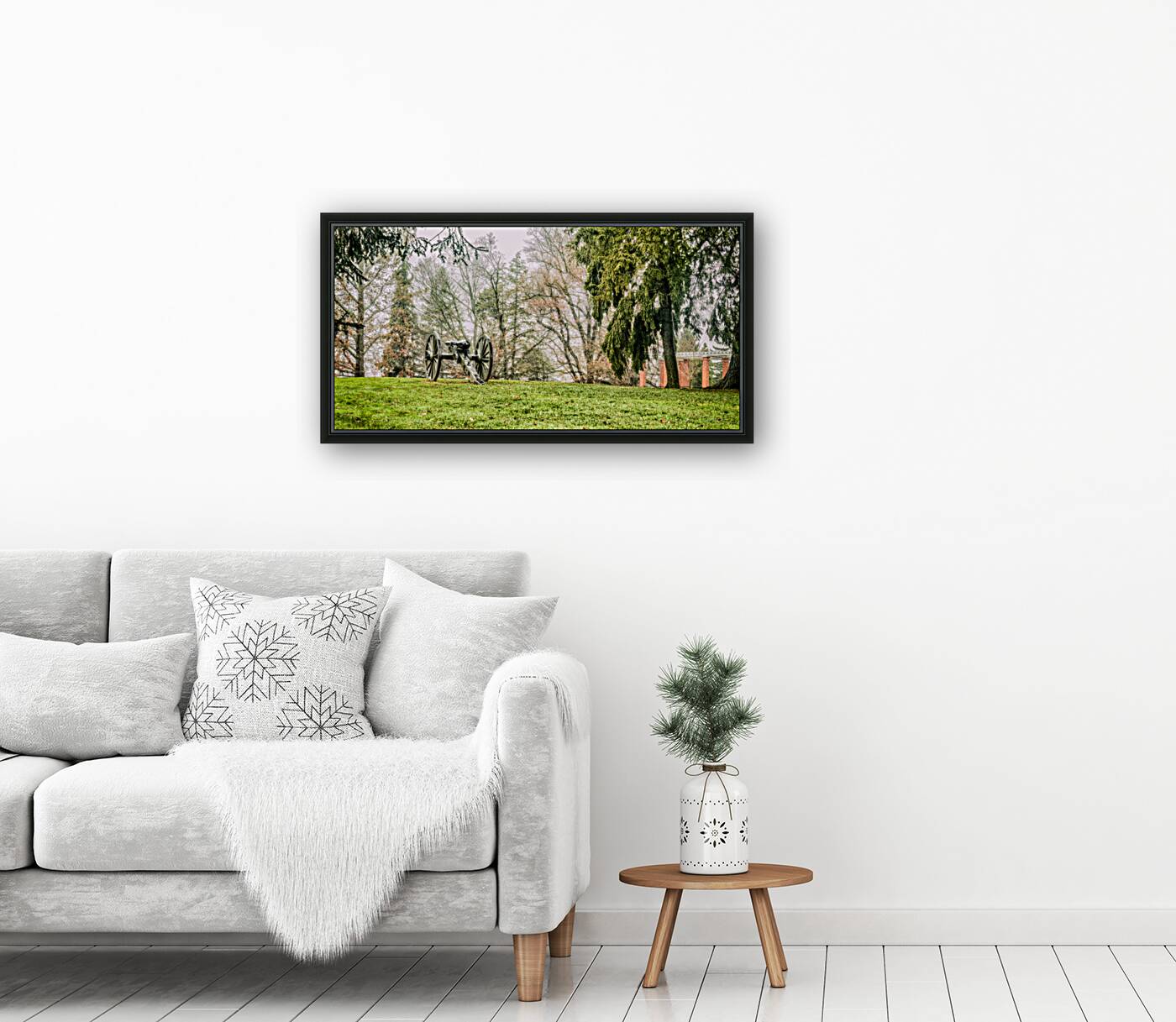 Guardian of History: Cannon in Gettysburg Cemetery Reproduction