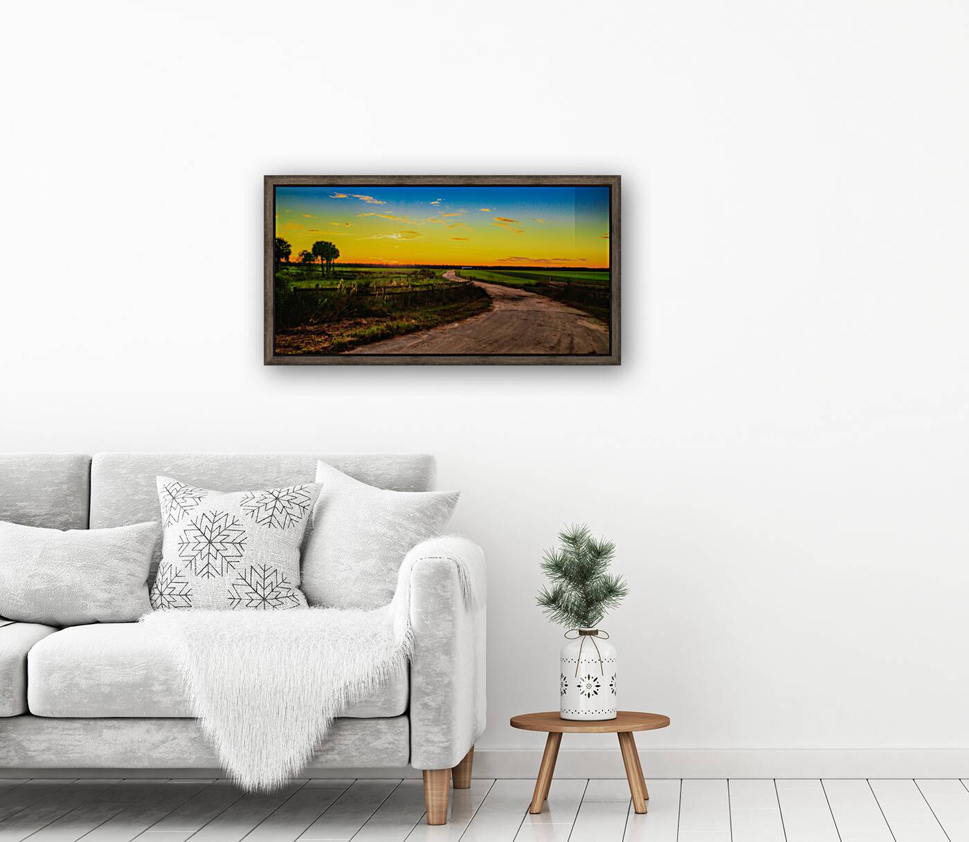 Sunset Serendipity: A Charming Ride Through Rural Floridas Ocala Countryside Reproduction