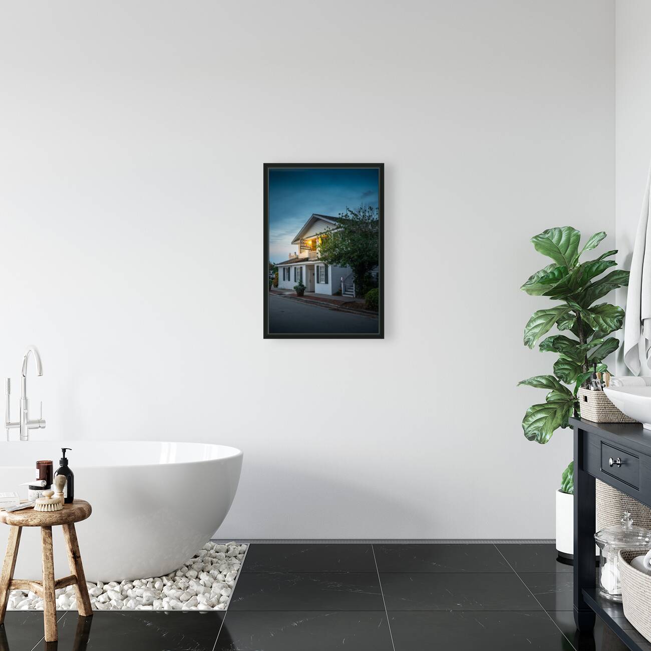 Evening at the Dock House Reproduction