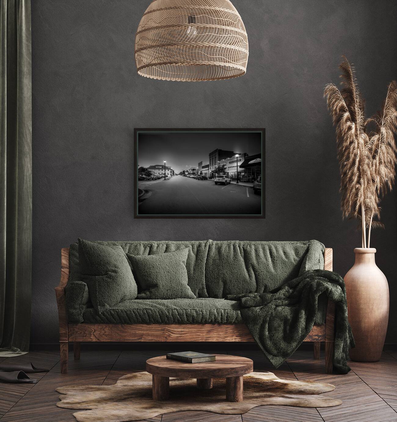 Exploring Beauforts Main Street: A Timeless Evening Stroll with My Wife Reproduction