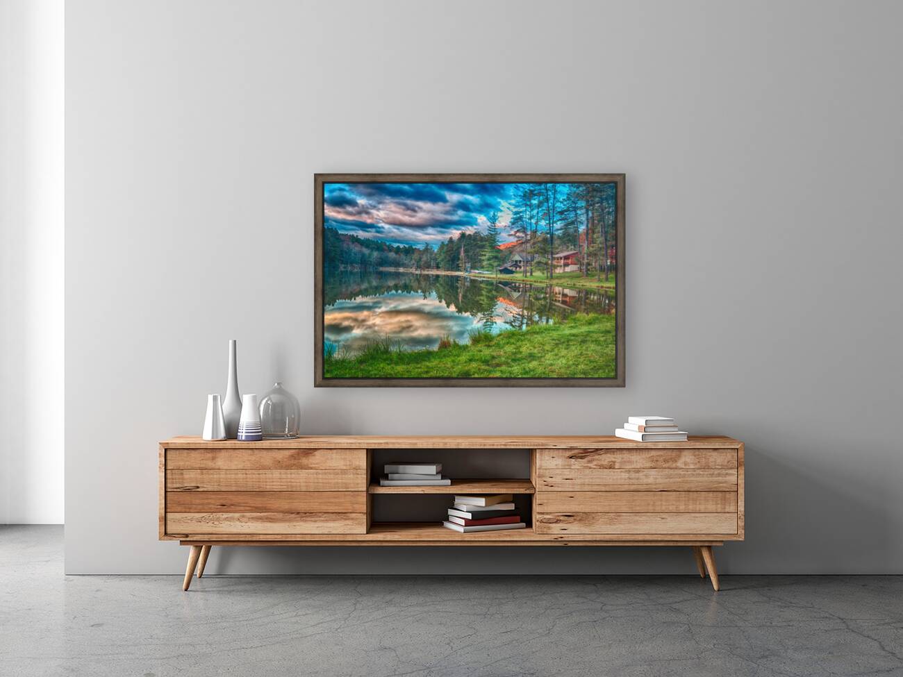 Sunrise at the cabin Reproduction