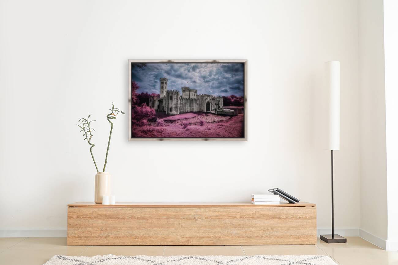 Ethereal Shadows: Newmans Castle in Purple Hues Reproduction