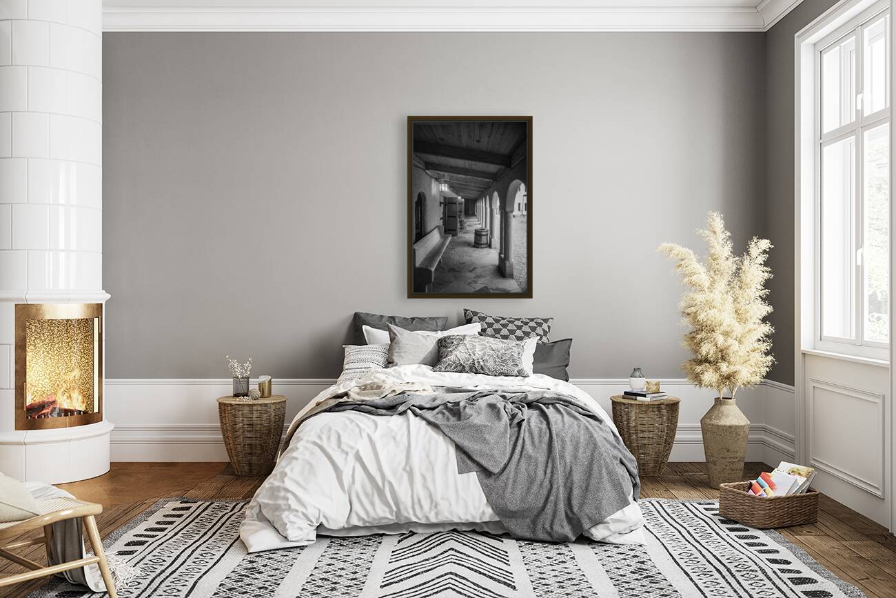 Tranquil Reverie: A Castle Benchs Perspective Reproduction