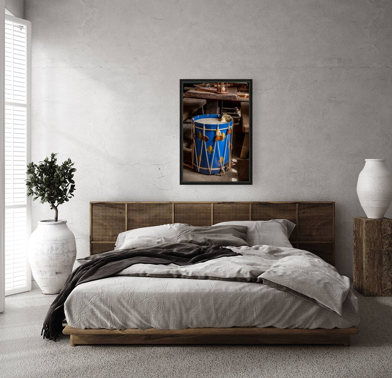 Echoes of History: Blue Historic Drum at Fort Niagara Reproduction