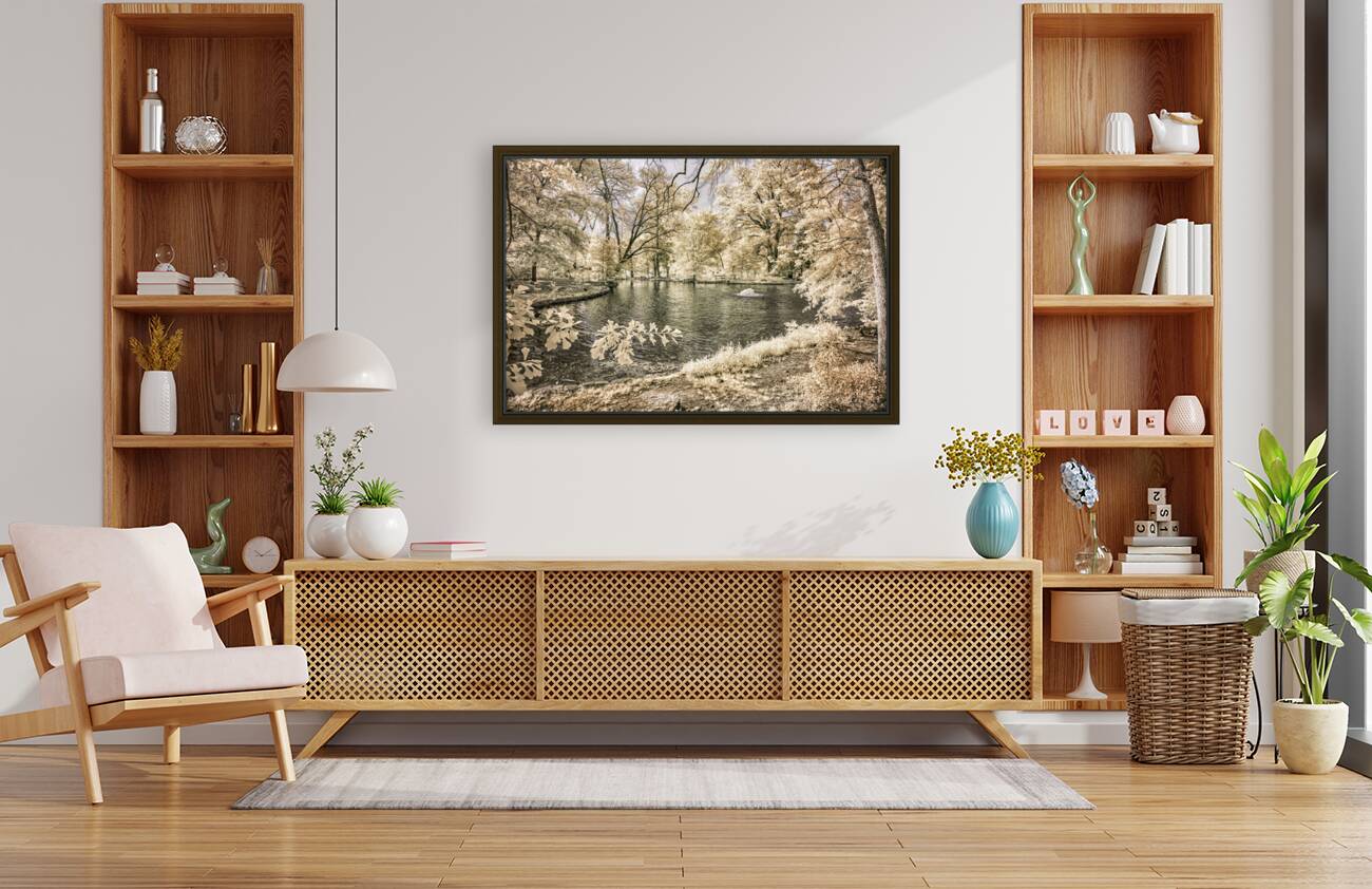 Lake Edge and Overhanging Branches: Sam Houston Site Reproduction