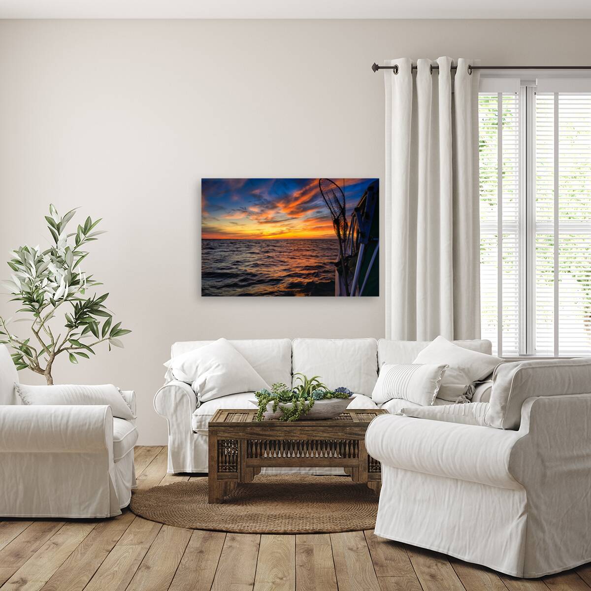 Sailing into Octobers Glow: A Maritime Adventure on the Waves Reproduction