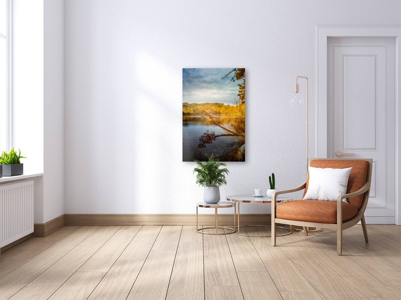 Shadows and Reflections: Overhanging Trees on Center Lake Reproduction