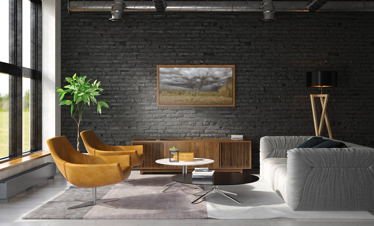 Barren Sentinel Amidst Storms Embrace Reproduction