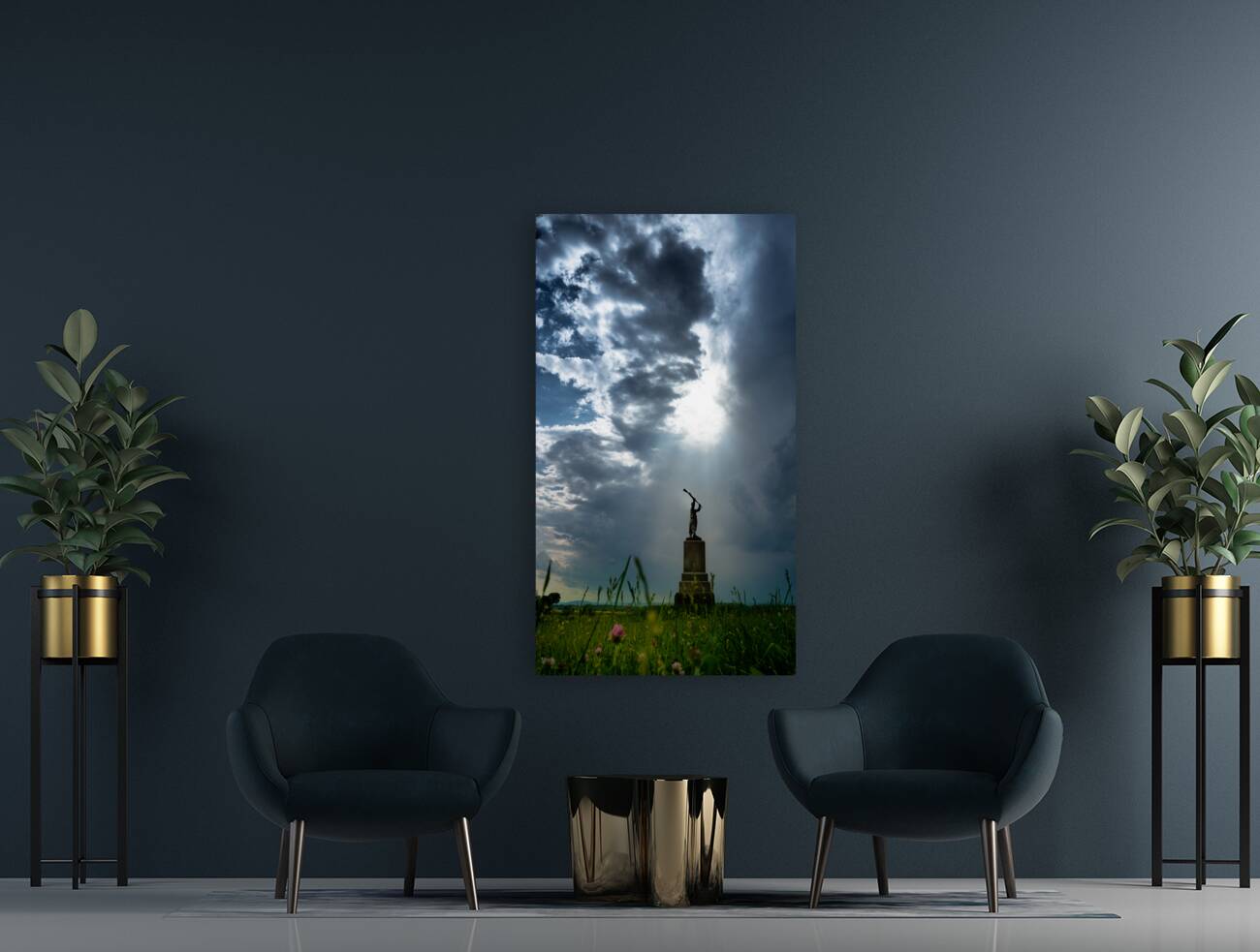 Breaking Through History: Sunset at the 72nd PA Monument Reproduction