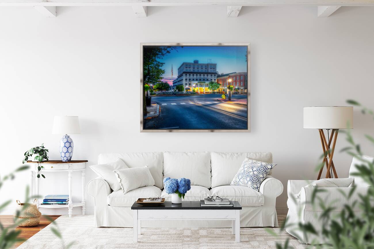 Blue Hour Charm in Historic Gettysburg  Reproduction