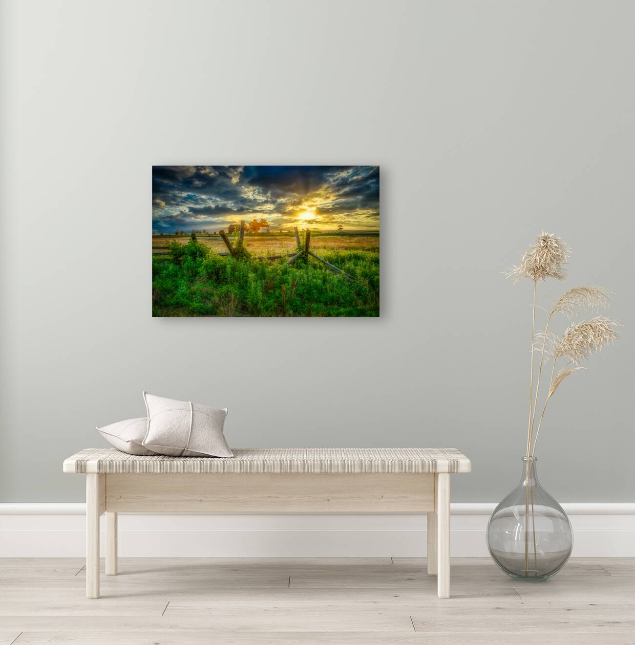 Sunset Glow Over the Fields of Gettysburg Reproduction