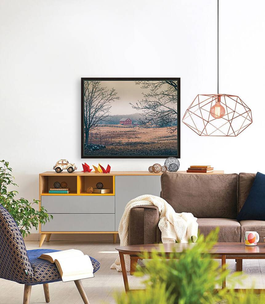 Winters Embrace: A Timeless Red Barn in Gettysburg Reproduction