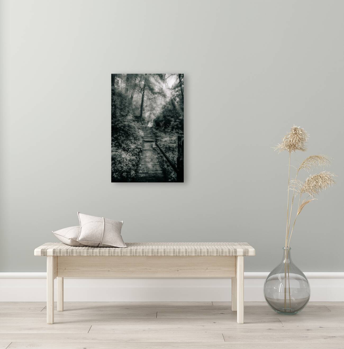 Enchanted Path: A Rain-Kissed Journey in Natural Bridge State Park Reproduction