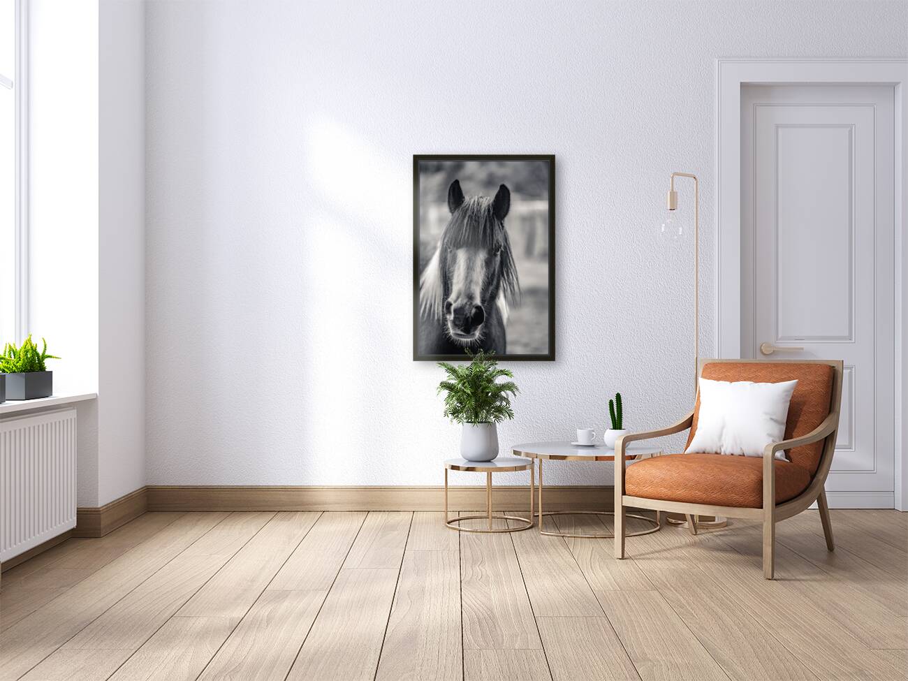 Curious Gaze: A Captivating Encounter with a Silent Horse  Reproduction