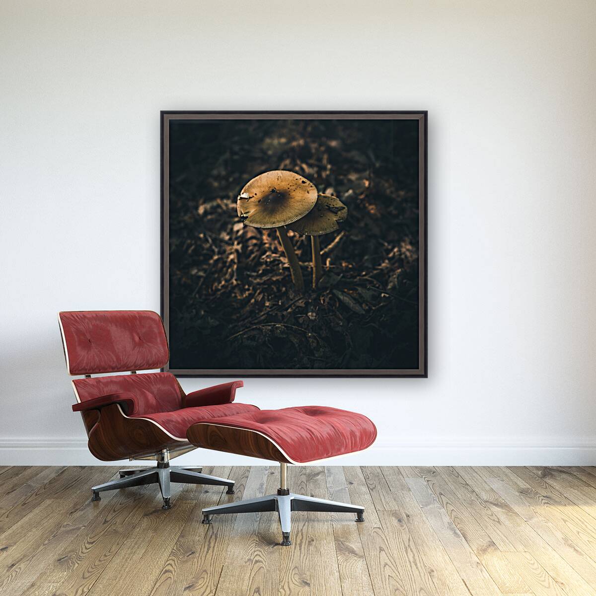 Mystical Fungi: Guardian Shroom by the Forest Path Reproduction