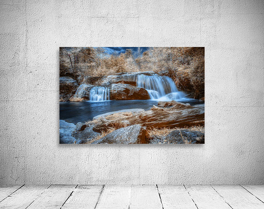 Sapphire Dreams: A Tranquil Waterfall Journey Wall Preview