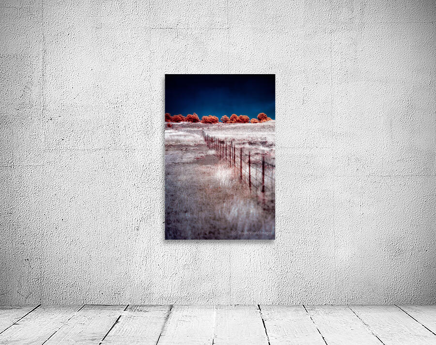 Fence Through a Surreal Horizon Wall Preview