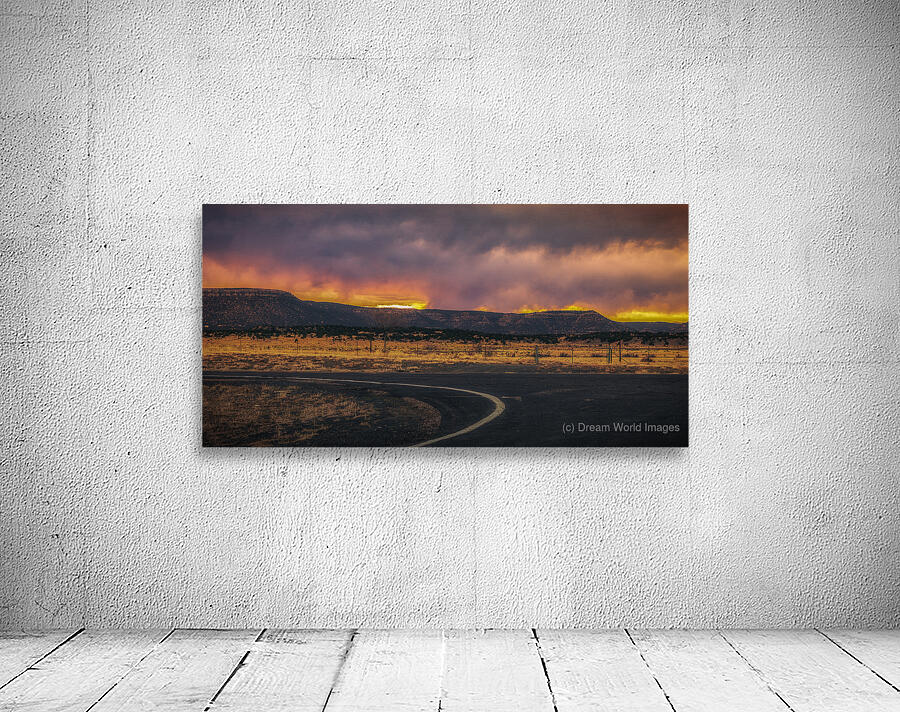 Roads Turn Under Fiery Skies Wall Preview