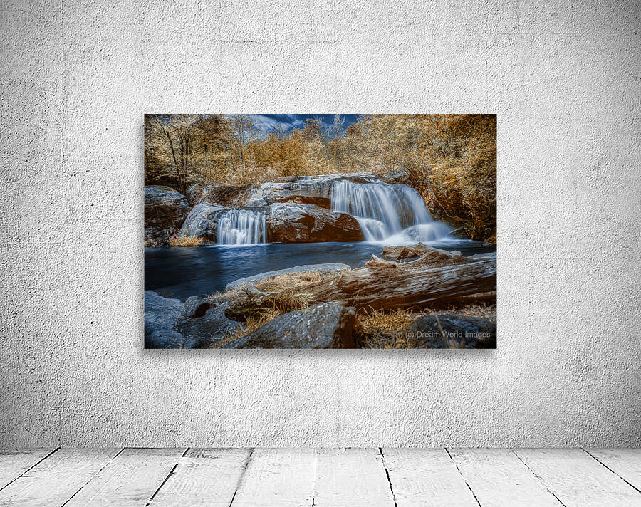 Sapphire Dreams: A Tranquil Waterfall Journey Wall Preview