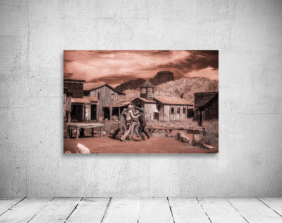 Rugged Standoff in a Deserted Town Wall Preview