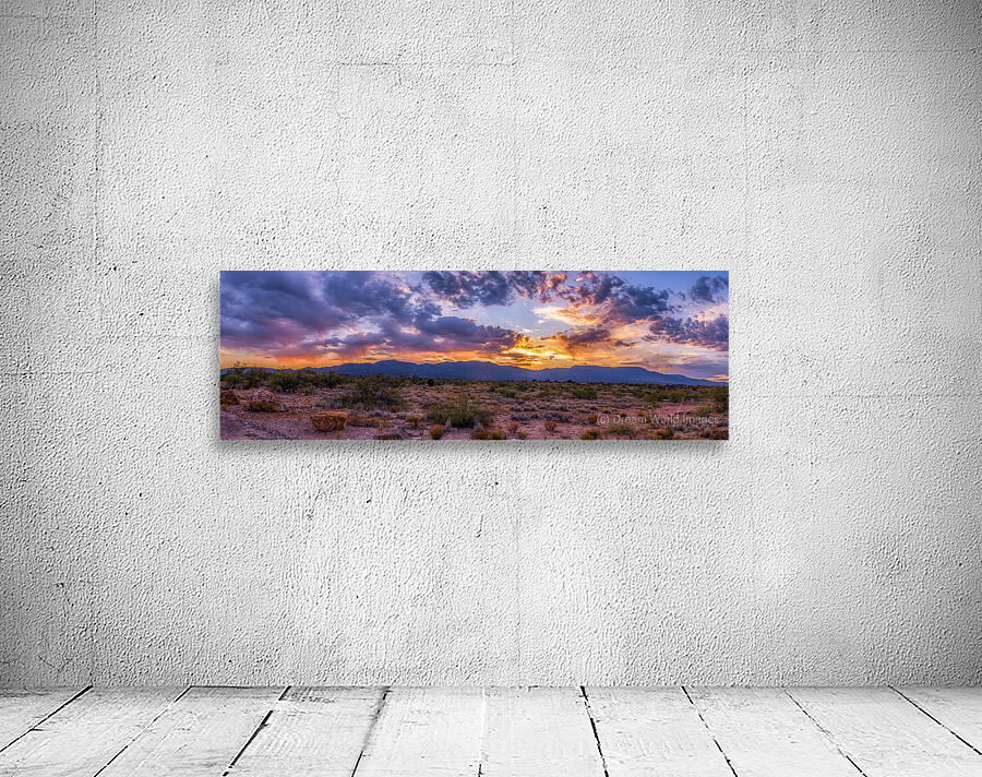 Sunset Tapestry Over Arid Plains Wall Preview