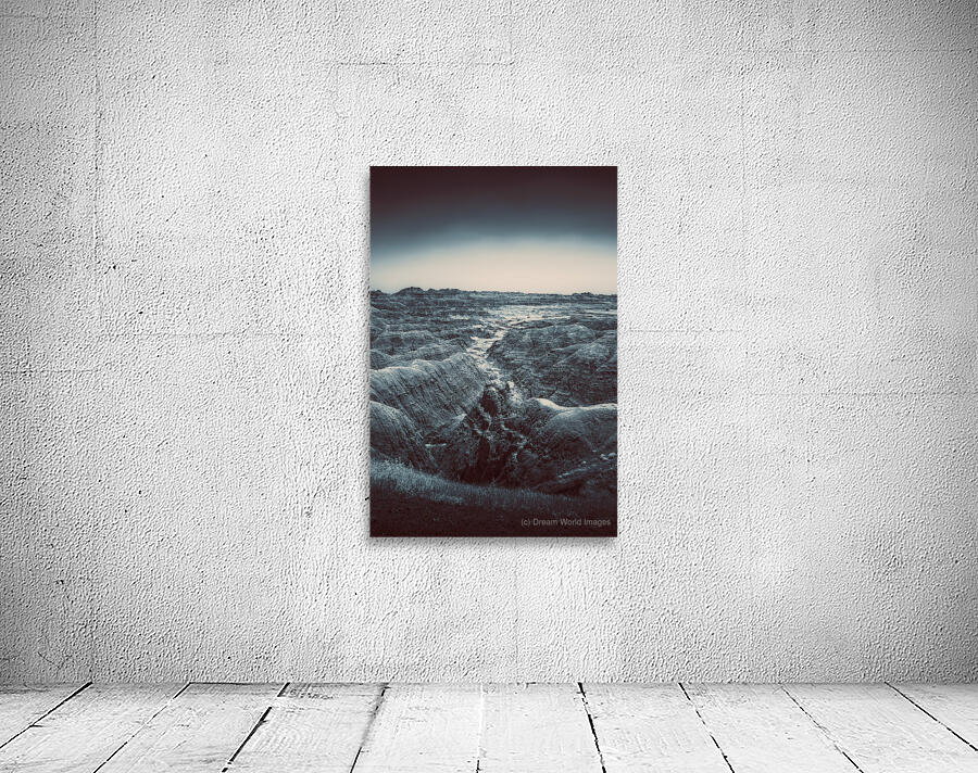 Shadows of the Earth: The Enchanting White River in Badlands Wall Preview