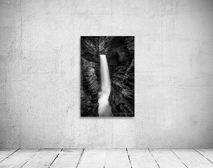 Monochrome Majesty: Watkins Glen Waterfall in Late October Wall Preview