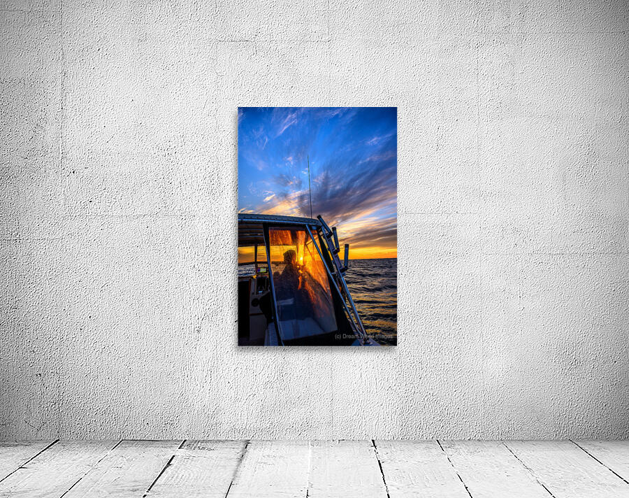 Golden Horizons: A Birthday Boat Ride with Wet Net Charters Wall Preview