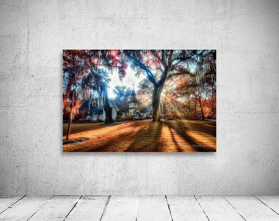 Spiritual Splendor: A Churchyard Sunset on Saint Simons Island Wall Preview