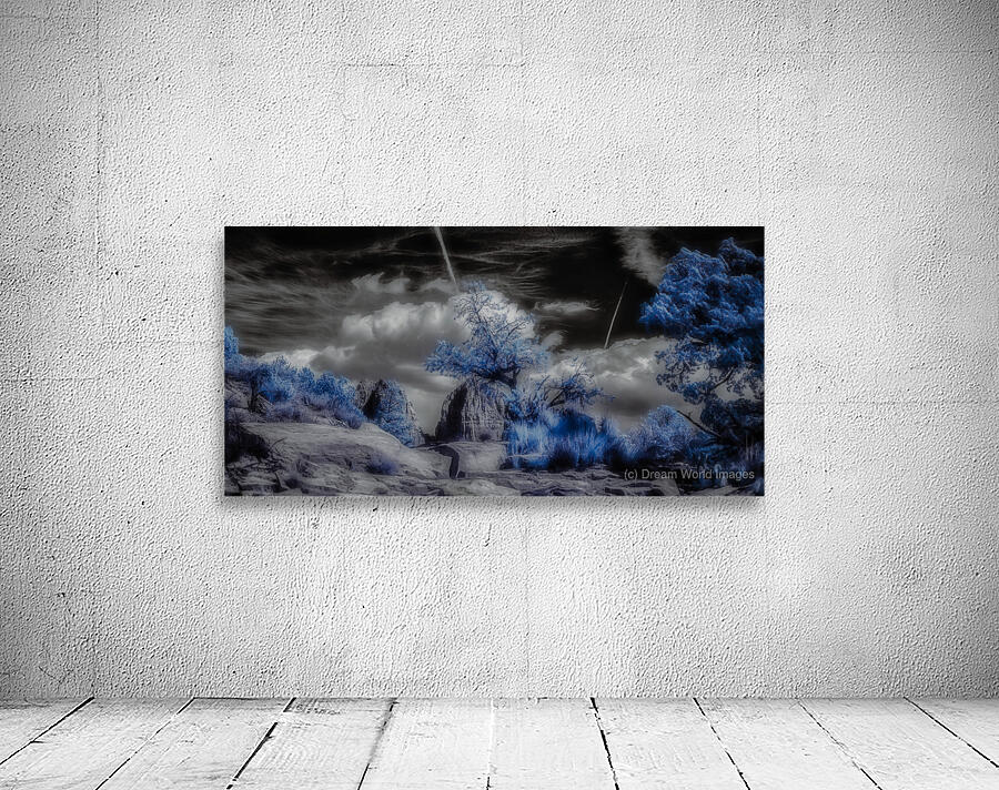 Desert Mosaic in Vivid Blues Wall Preview