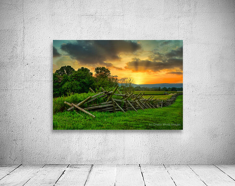 Worm Fence Sunset Wall Preview