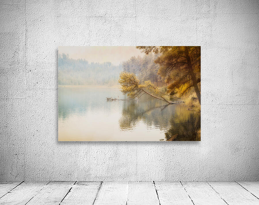 Canopy Cascade: Trees Adorn the Lakes Edge Wall Preview