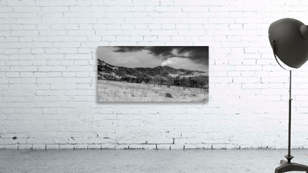 Chautauqua Chronicles: Exploring Chautauqua Flatirons in Monochrome Wall Preview
