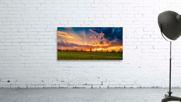 God Rays Over Gettysburg: Sunset at the 73rd New York Volunteer Infantry Regiment Wall Preview